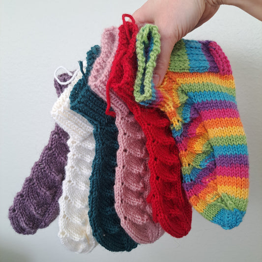 piirakkasukat - les chaussons chaussettes "part de tarte" - pointure 37/39