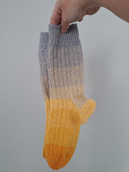 chaussettes fines - soleil d'automne dans les bouleaux- pointure 42/44