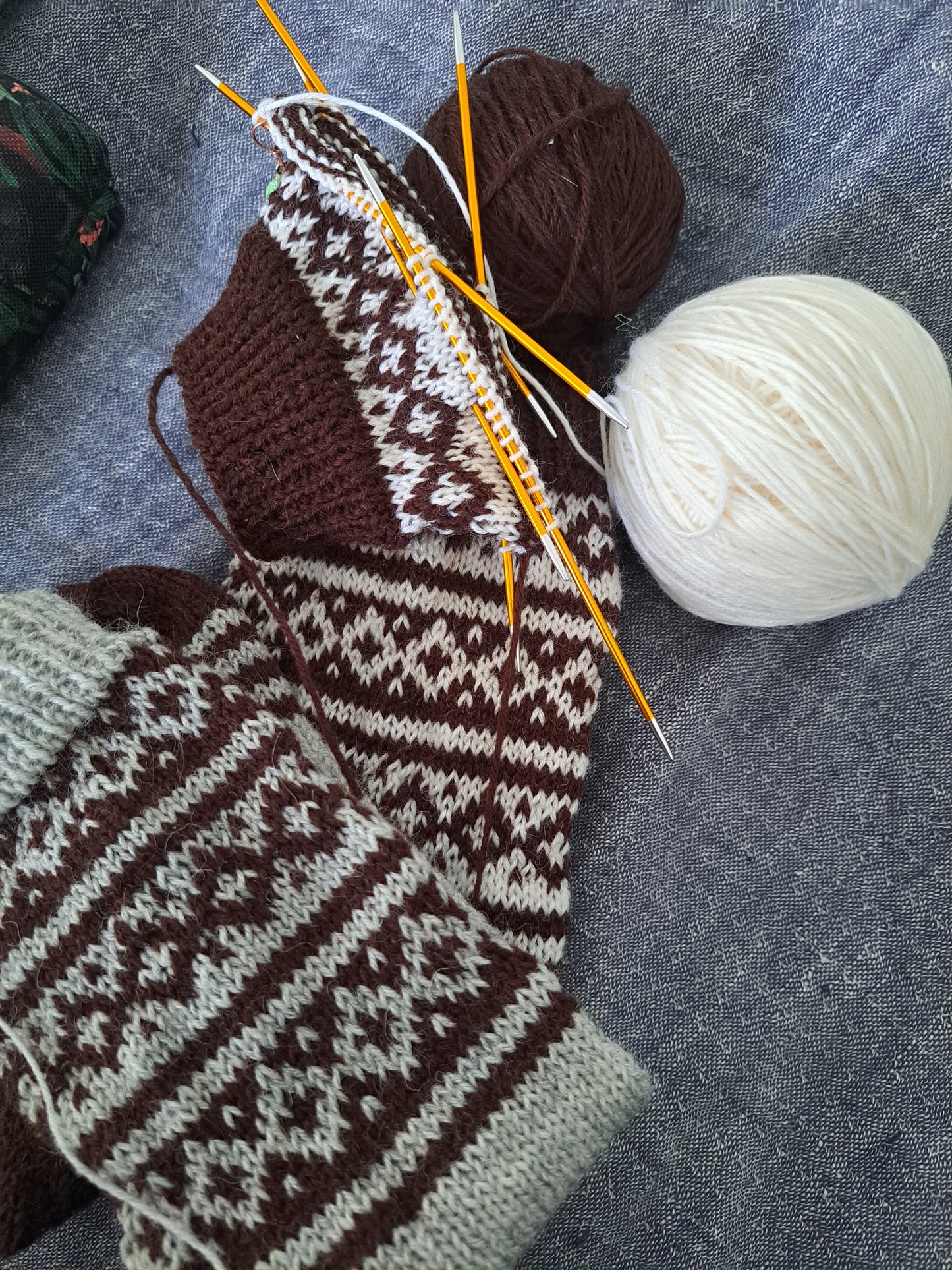 Chaussettes Folk scandinave- version laine fine