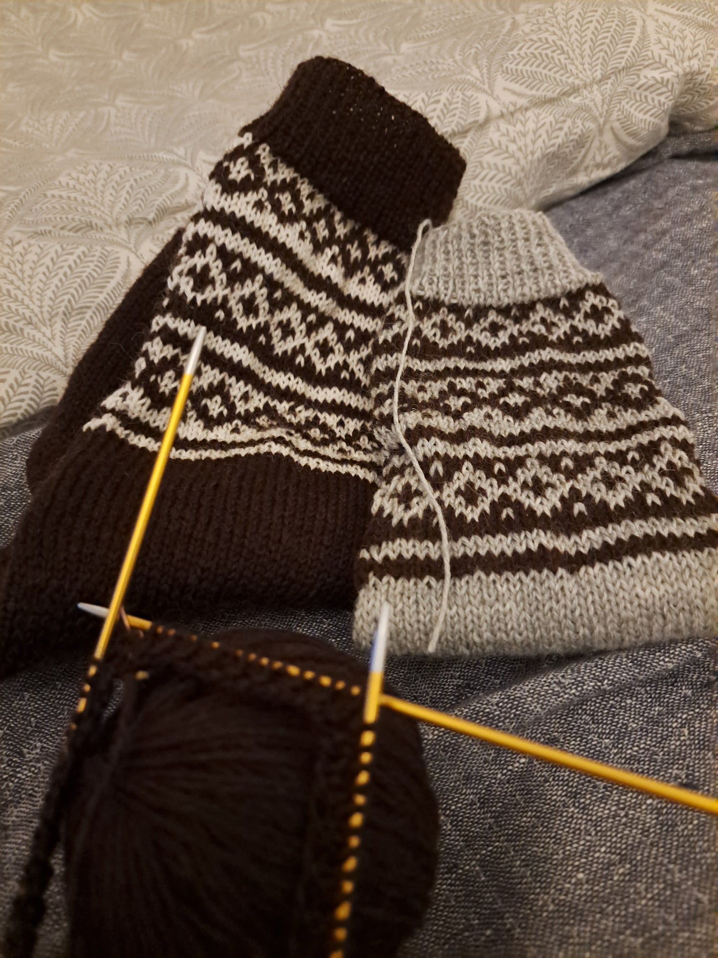 Chaussettes Folk scandinave- version laine fine