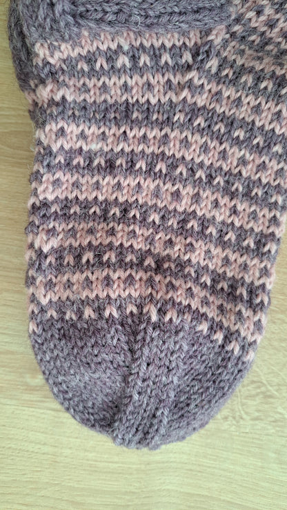 coffret 1 an de chaussettes - 6 paires de chaussettes tricotées main