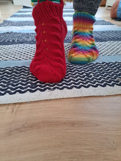 piirakkasukat - les chaussons chaussettes "part de tarte" - pointure 37/39