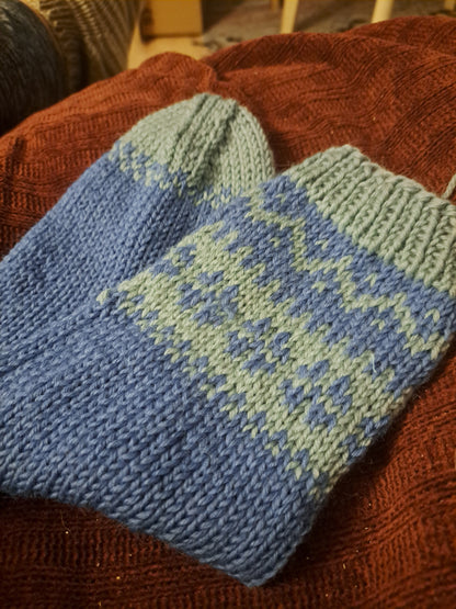 Chaussettes Folk scandinave- version laine épaisse