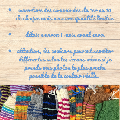 chaussettes moelleuses en laine ( version mi-mollet)